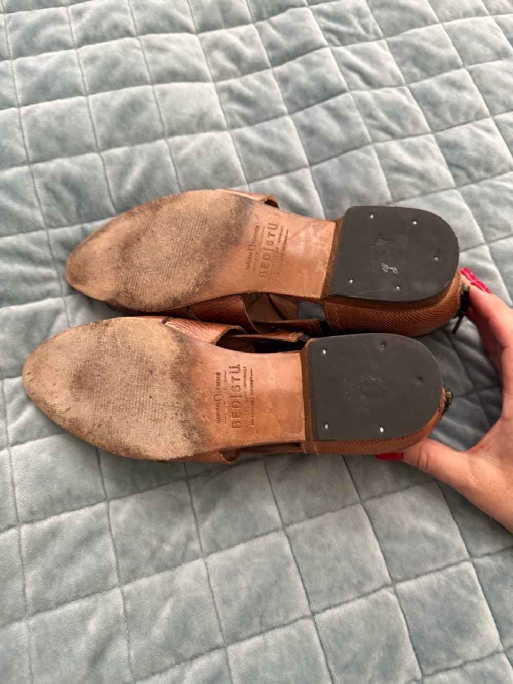 Bed Stu Brown Woven Leather Pointed-Ankle Booties - Picture 4 of 6